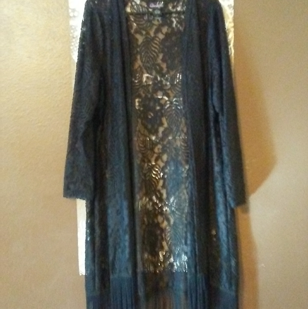 Black Lace Kimono